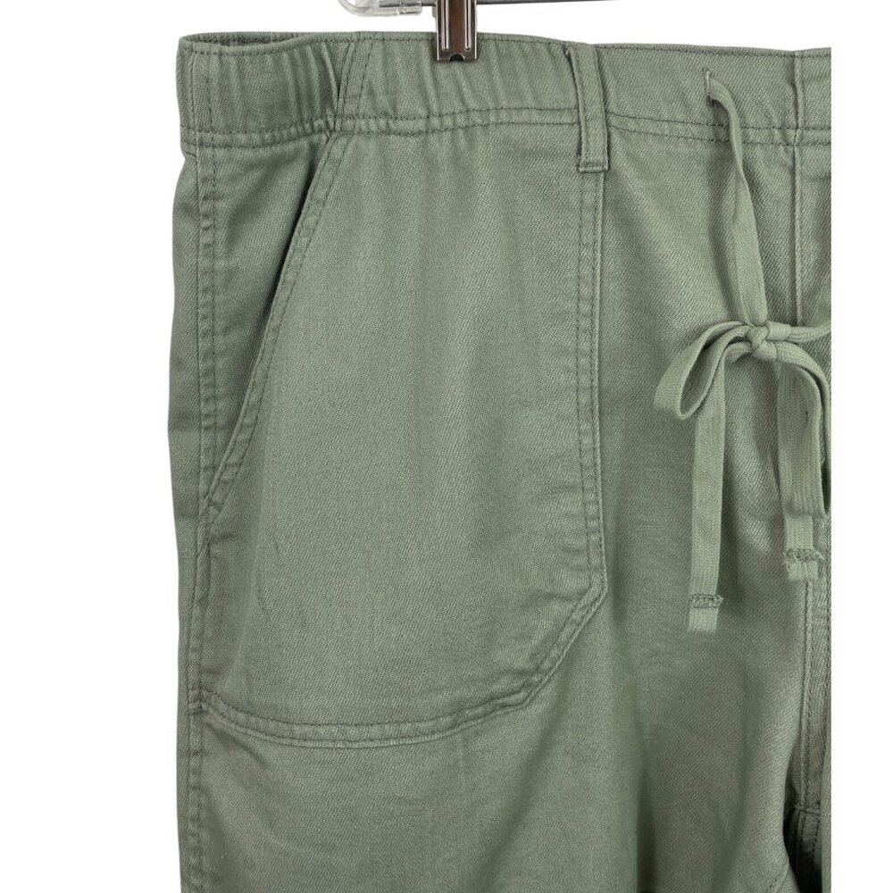 Stitch Star Womens Elastic Waist Drawstring Shorts Size 2X Green Cotton Blend - Picture 3 of 10